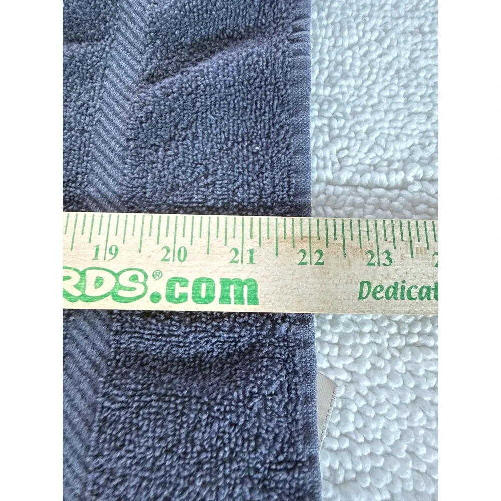 Stevens Dark Blue Hand Towel with Adorable Cat Print‎ Trim Lace Accent